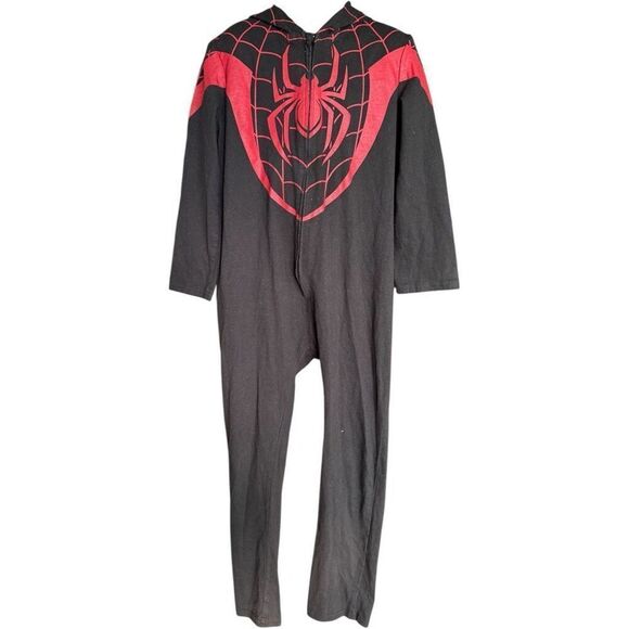 Spiderman Other - Youth Boys Marvel Spiderman Miles Morales Coverall One Piece Pajamas - Sz 8